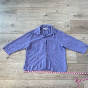 Vintage Anna And Frank Lavender 100% Silk Blouse
